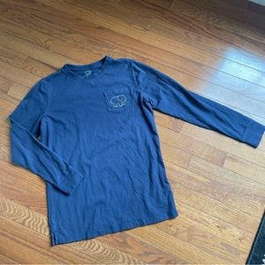 Vineyard Vines Ivory Ella Gold Logo Pocket Top - XS